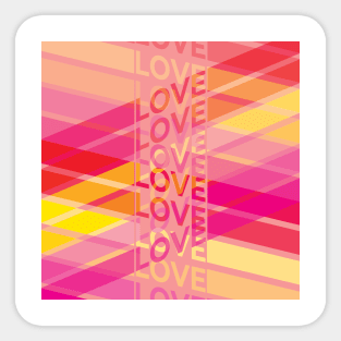 Love Ribbons in Pinks and Yellows Sticker